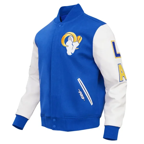 NFL Los Angeles Rams Logo Royal Blue Varsity Jacket