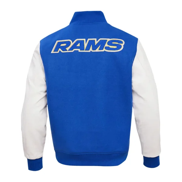 NFL Los Angeles Rams Logo Royal Blue Varsity Jacket