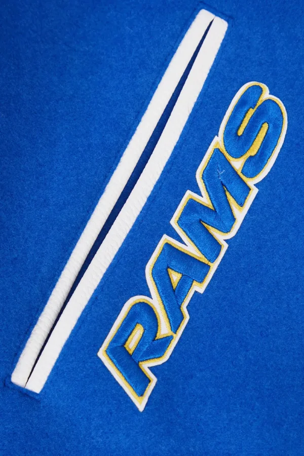 NFL Los Angeles Rams Logo Royal Blue Varsity Jacket