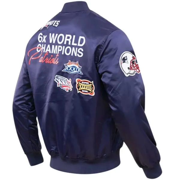 New England Patriots Championship Players Satin Varsity Jacket