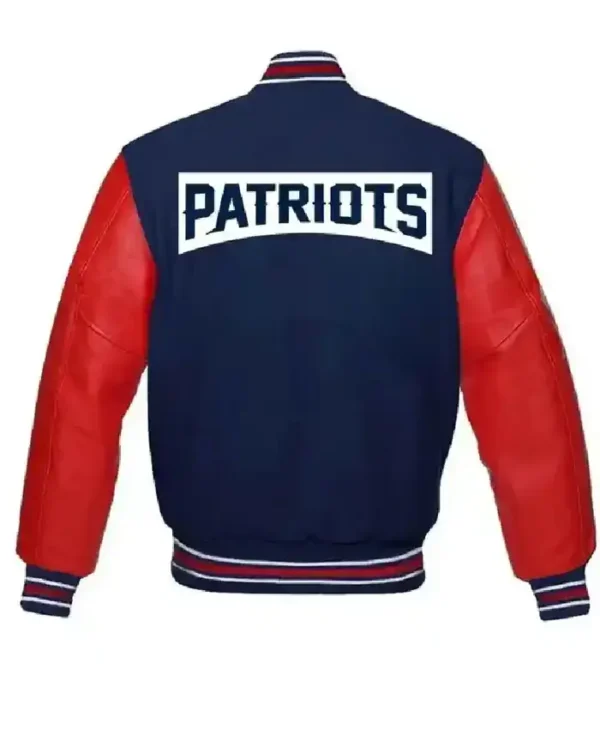 New England Patriots Jennee Red And Blue Varsity Jacket