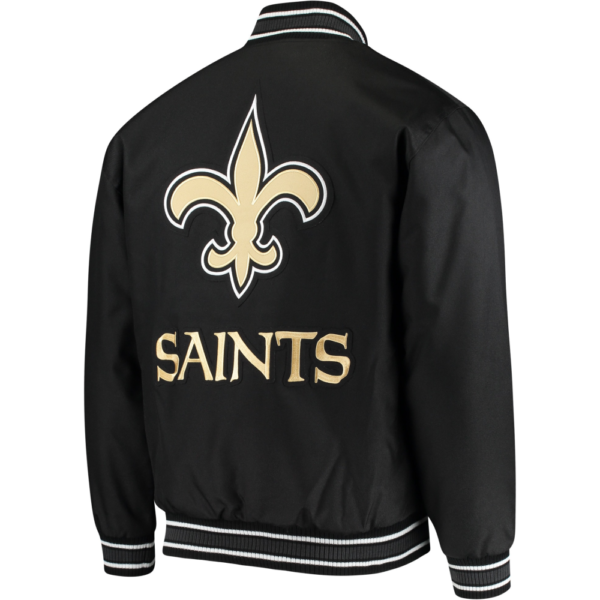 New Orleans Saints Classic Logo Satin Varsity Jacket