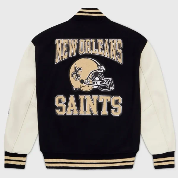 New Orleans Saints OVO Wool & Leather Varsity Jacket