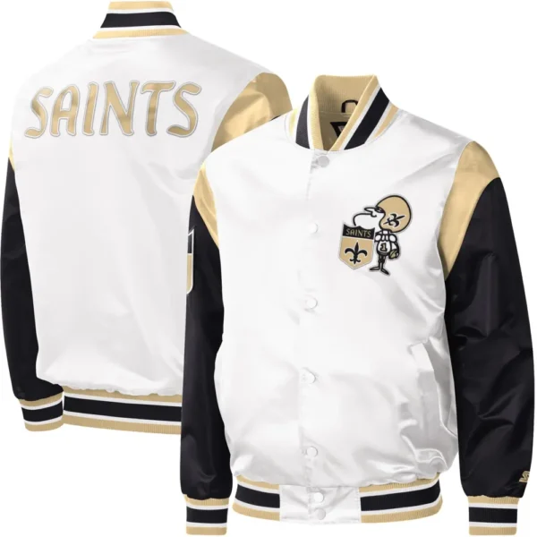 New Orleans Saints Satin Varsity Jacket