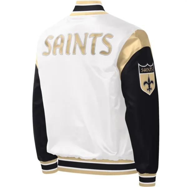 New Orleans Saints Satin Varsity Jacket