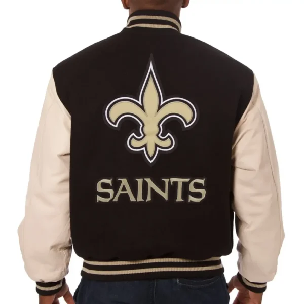 New Orleans Saints Team Players Wool & Leather Varsity Jacket