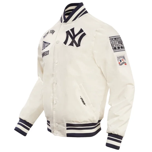 New York Yankees Retro Classic Full-Snap Satin Varsity Jacket