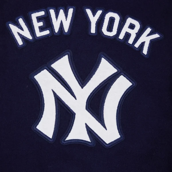 New York Yankees Retro Classic Women’s Navy/White Wool & Leather Varsity Jacket