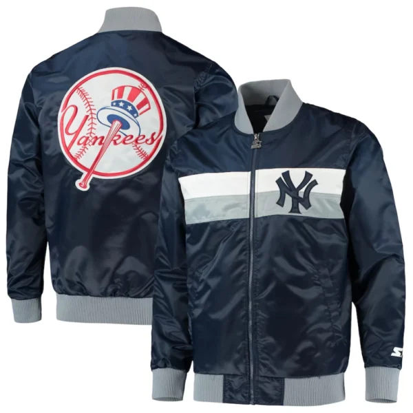 New York Yankees The Ambassador Satin Varsity Jacket