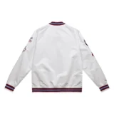 Philadelphia Phillies City Collection Full-Snap White Satin Varsity Jacke