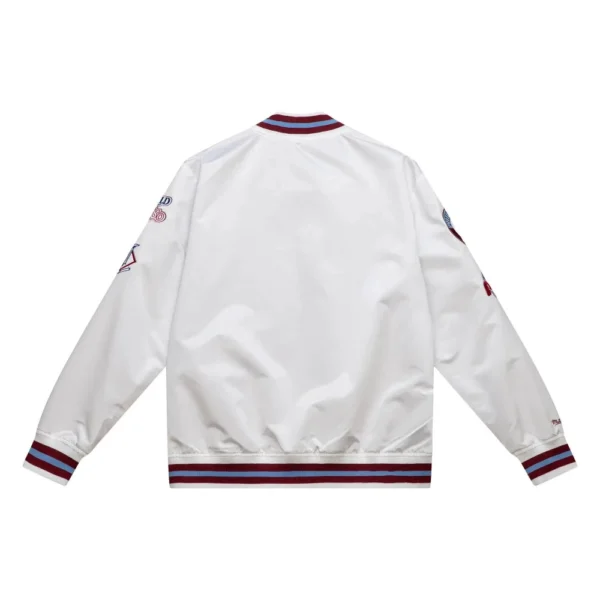 Philadelphia Phillies City Collection Full-Snap White Satin Varsity Jacke
