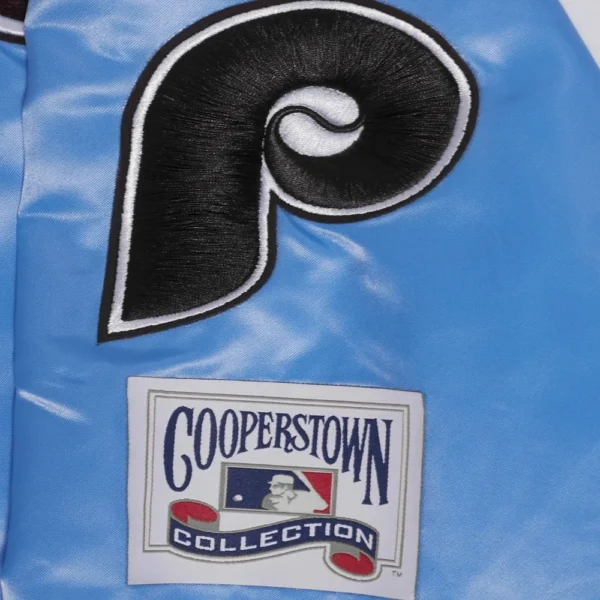 Philadelphia Phillies Full-Snap Retro Classic Satin Varsity Blue