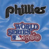 Philadelphia Phillies Full-Snap Retro Classic Satin Varsity Blue J