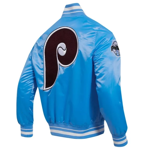 Philadelphia Phillies Full-Snap Retro Classic Satin Varsity Blue Jack