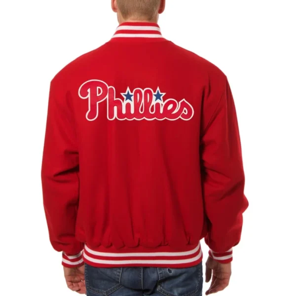 Philadelphia Phillies Handcrafted Logo Wool Jacket Re