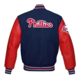 Philadelphia Phillies Letterman Varsity Jacket Wool & Leathe