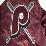 Philadelphia Phillies Mashup Full-Snap Wine Varsity Jac