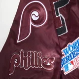 Philadelphia Phillies Mashup Full-Snap Wine Varsity Jacke