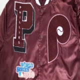 Philadelphia Phillies Mashup Full-Snap Wine Varsity Jacket