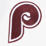 Philadelphia Phillies Mashup Wine:White Wool & Leather Varsity Jacke