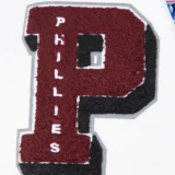 Philadelphia Phillies Mashup Wine:White Wool & Leather Varsity Jacket