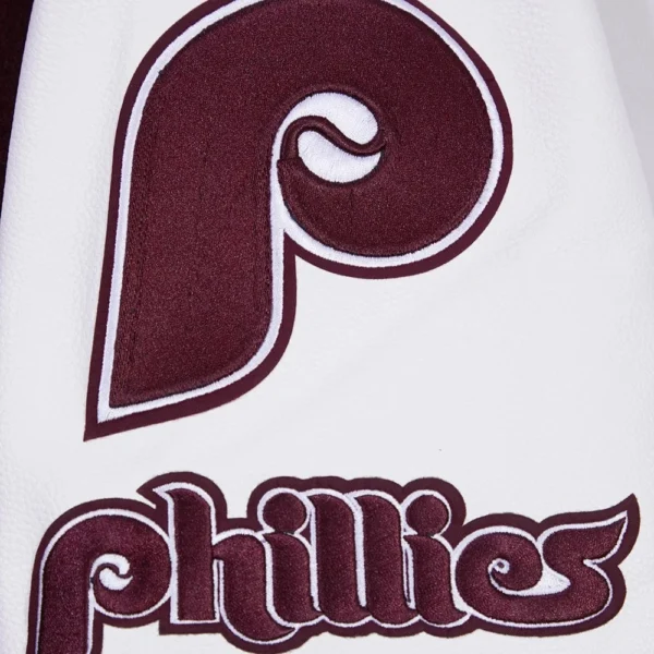 Philadelphia Phillies Old English Varsity Jacket Wool & L