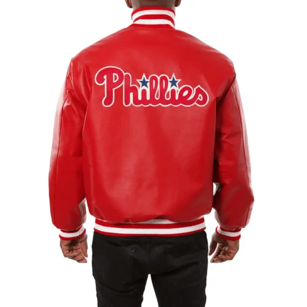 Philadelphia Phillies Real Leather Full Varsity Jacket -Re