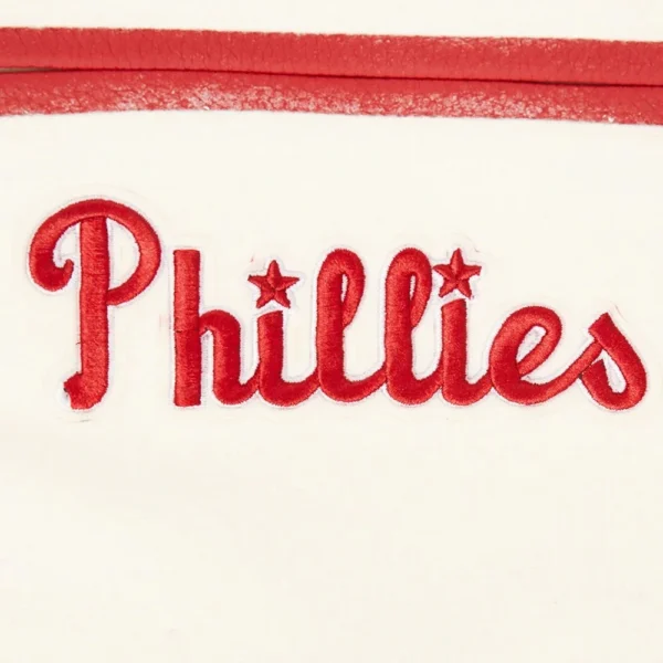 Philadelphia Phillies Retro Classic Cream:Red Wool & Leather Varsity Jacket