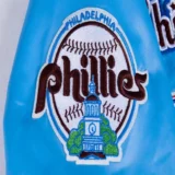 Philadelphia Phillies Retro Classic Full-Snap Satin Varsity Blue Jacket