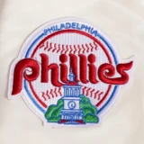 Philadelphia Phillies Retro Classic Full-Snap White Satin Varsity Jacke