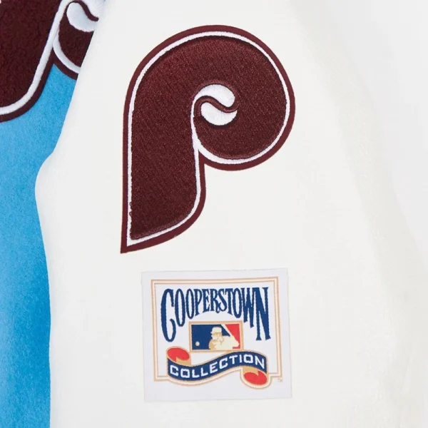 Philadelphia Phillies Retro Classic Wool & Leather Varsity Blue:White Jac