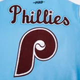 Philadelphia Phillies Retro Classic Wool & Leather Varsity Blue:White Jacket Wo