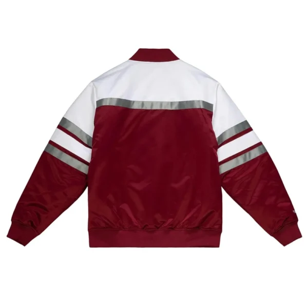 Philadelphia Phillies Rib Knitted Red:White Satin Varsity Jacke