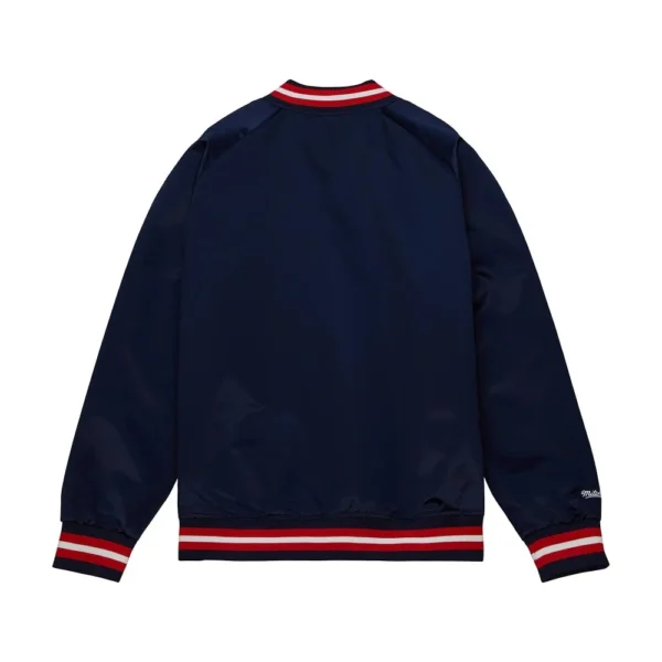 Philadelphia Phillies Snap-Tab Satin Navy Varsity Jacke