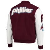 Philadelphia Phillies Wool & Leather Classic Logo Varsity Jacke