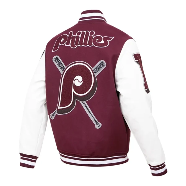 Philadelphia Phillies Wool & Leather Mashup Varsity Jac