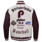 Philadelphia Phillies Wool & Leather Old English Varsity White:Black Jac