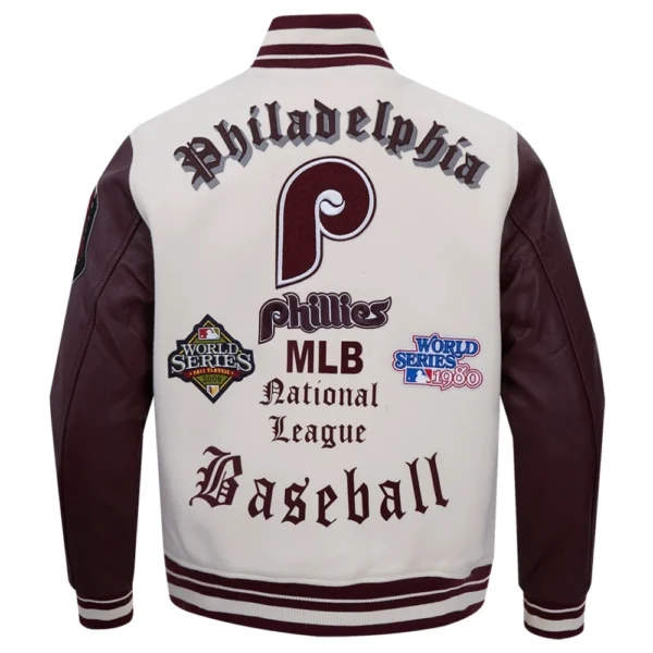 Philadelphia Phillies Wool & Leather Old English Varsity White:Black Jac
