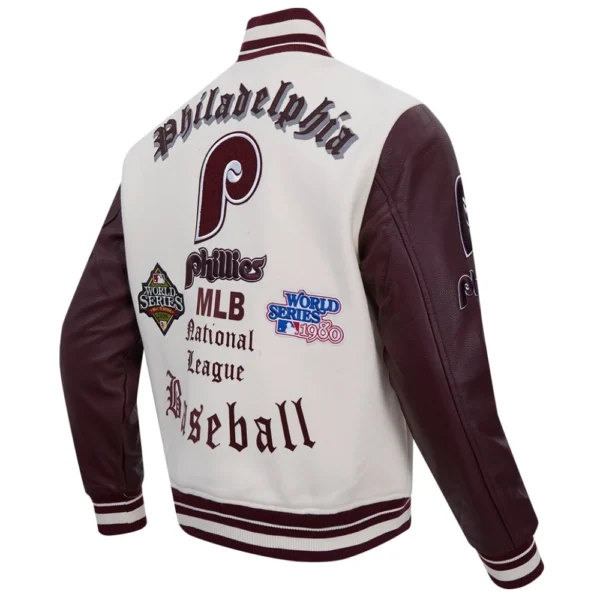 Philadelphia Phillies Wool & Leather Old English Varsity White:Black Jack