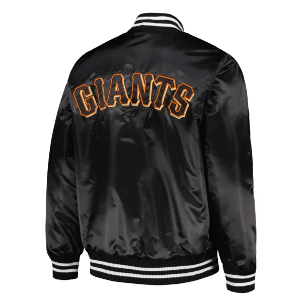 San Francisco Giants Black Satin Varsity Jacket Patc