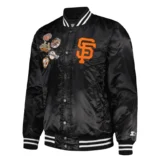 San Francisco Giants Black Satin Varsity Jacket Patch