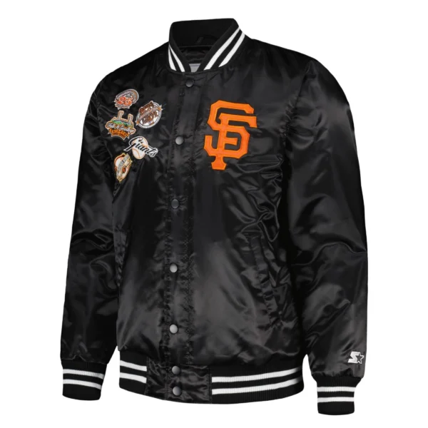 San Francisco Giants Black Satin Varsity Jacket Patch