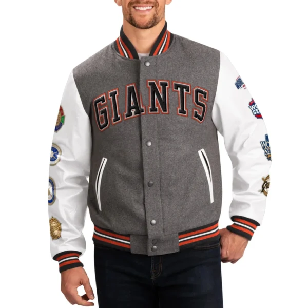 San Francisco Giants Challenger Varsity Jacket Wool & Leather