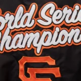 San Francisco Giants Franchise Wool Varsity Jacket Black and Gr