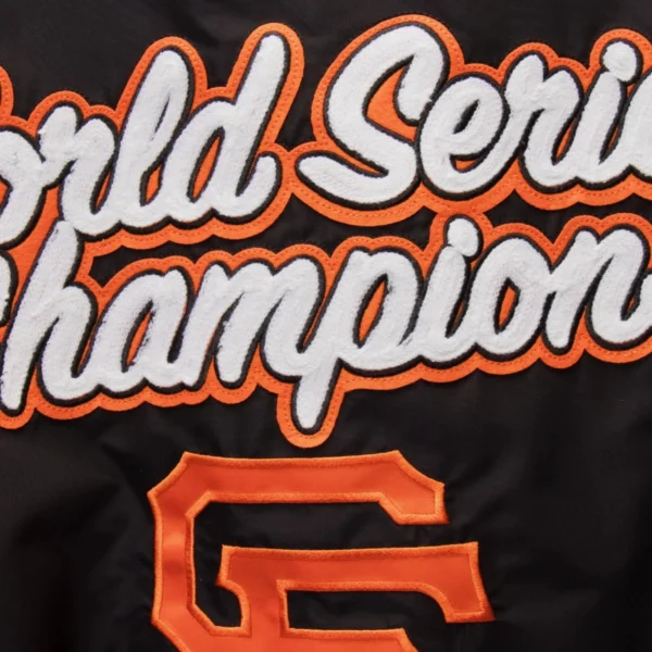 San Francisco Giants Franchise Wool Varsity Jacket Black and Gr
