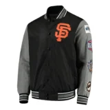 San Francisco Giants Franchise Wool Varsity Jacket Black and Gray