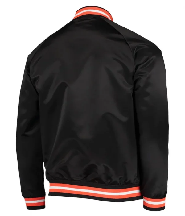 San Francisco Giants Full-Snap Satin Jacket Blac