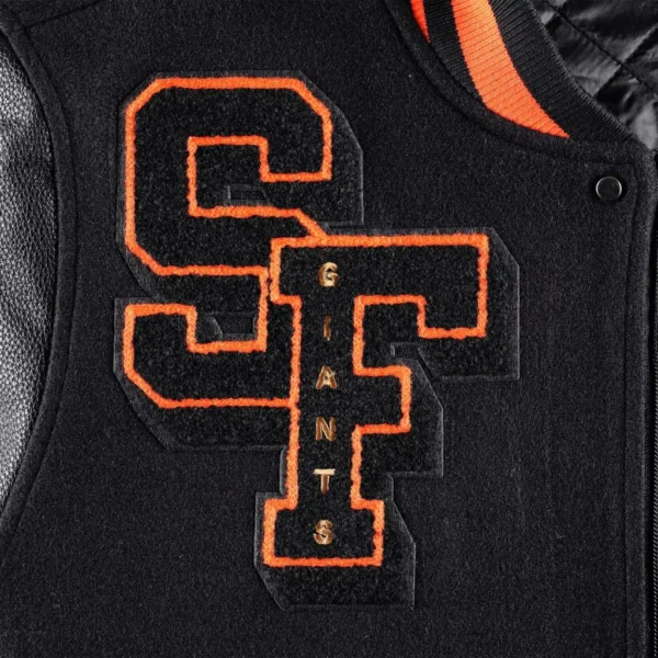 San Francisco Giants Mashup Logo Varsity Jacket Bla