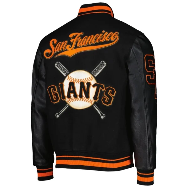 San Francisco Giants Mashup Logo Varsity Jacket Blac