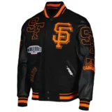 San Francisco Giants Mashup Logo Varsity Jacket Black